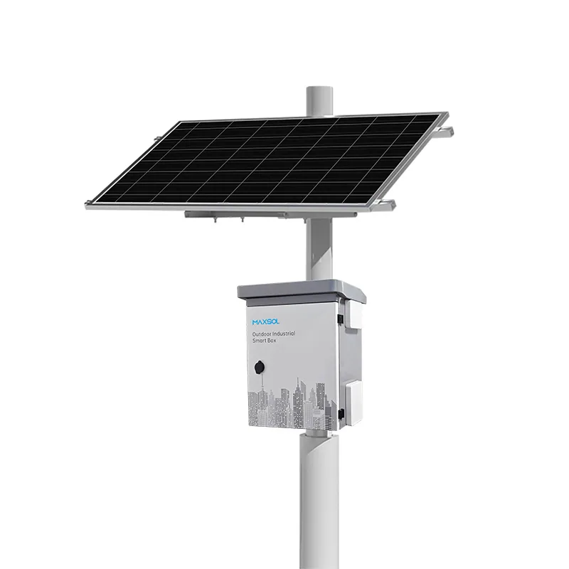نظام طاقة شمسية 200W ببطارية LiFePO4 بسعة 100Ah لتغذية CCTV
