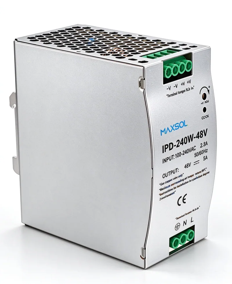 مزود طاقة صناعي لسكة DIN بجهد 48V وقدرة 240W