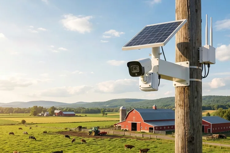 حل لتغذية أنظمة المراقبة CCTV في المزارع بالطاقة الشمسية