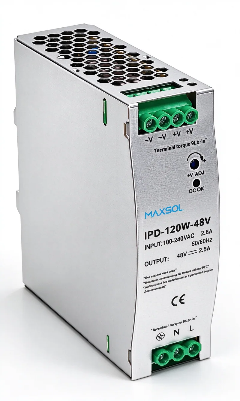 مزود طاقة صناعي 48V DC 120W لسكة DIN