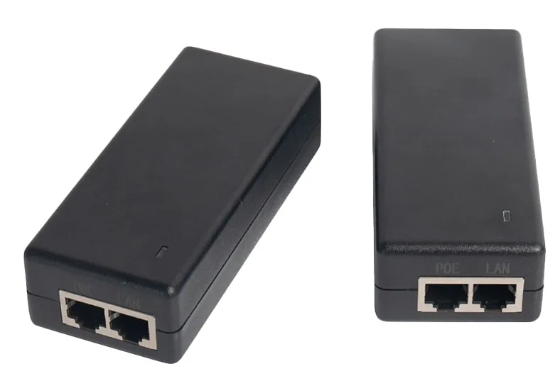 حاقن PoE بقدرة 24W ومنفذي Gigabit بتكوين 2GE