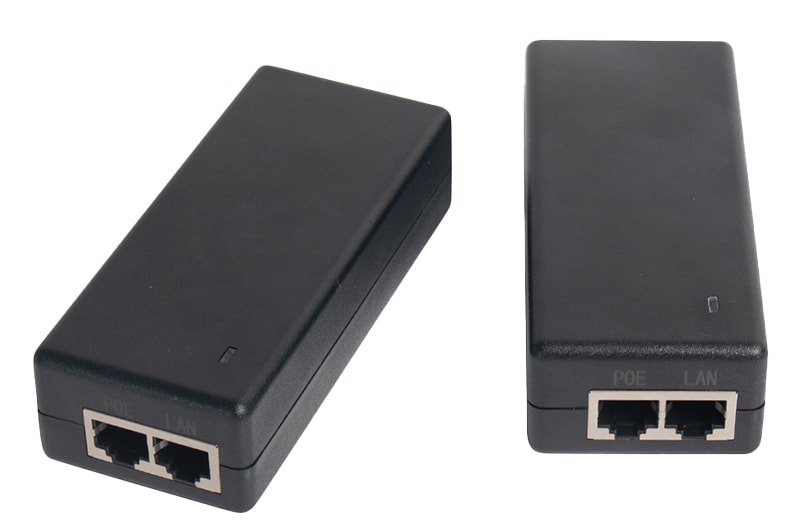 حاقن PoE بقدرة 24W ومنفذي Gigabit بتكوين 2GE