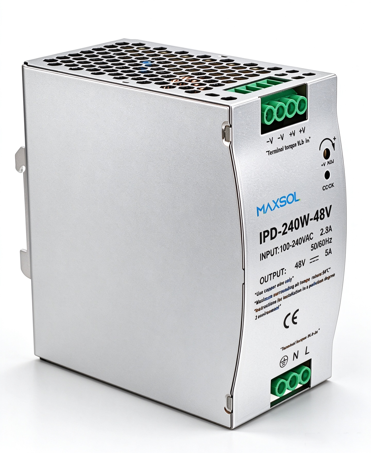 مزود طاقة صناعي لسكة DIN بجهد 48V وقدرة 240W