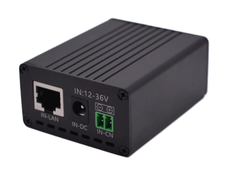 محول طاقة من دخل 12–36V DC إلى خرج PoE قابل للضبط